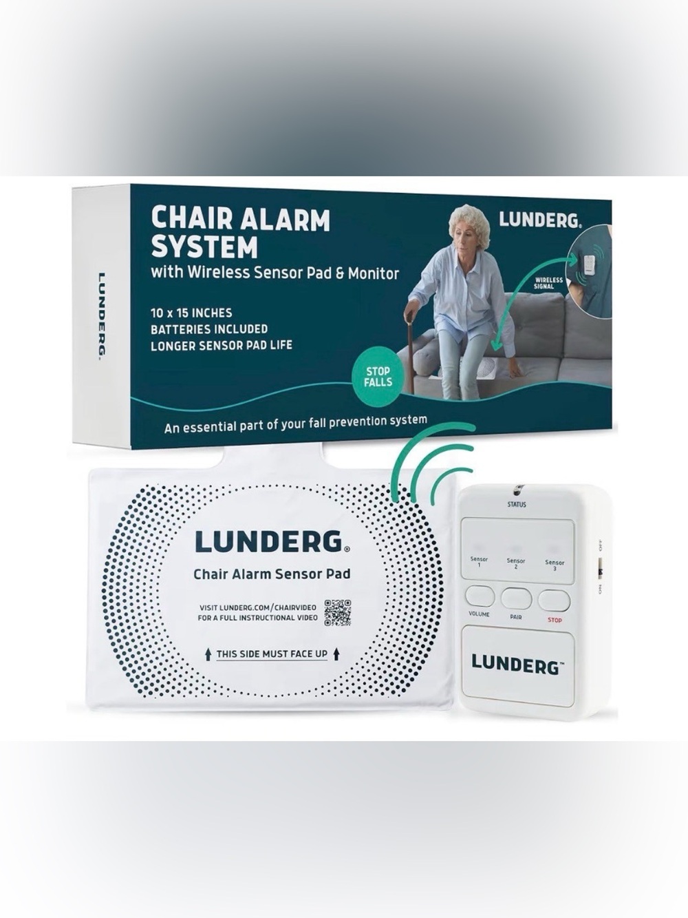 Lunderg Wireless Chair Alarm System for Elderly
